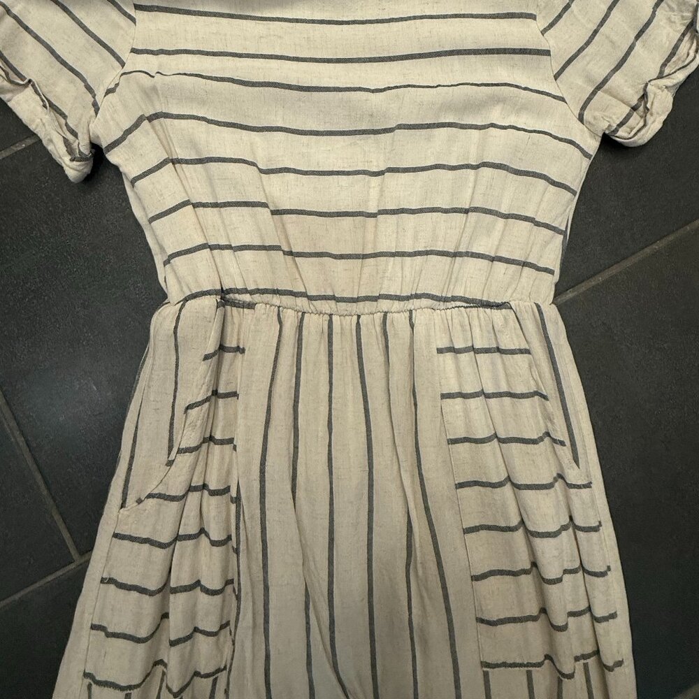 Two-way stripe accent dress with pockets (from local boutique) - Size small
